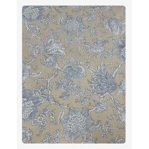 Robert Allen Home Decor Fabric Linen Yellow Blue Cream 54” X 72”